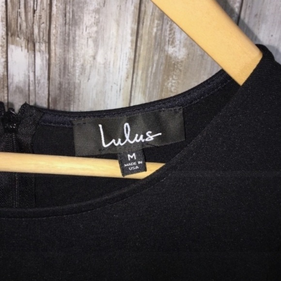 Lulus Proof Of Perfection Black Scalloped Bottom Fitted Dress - Picture 6 of 8